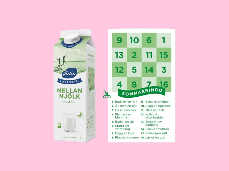 Valios sommardesign med sommarbingo