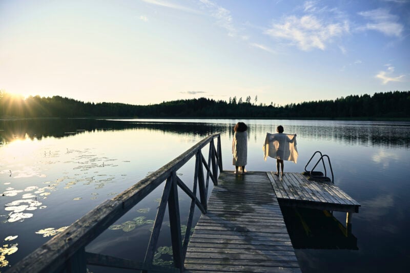 Bad i en sjö
