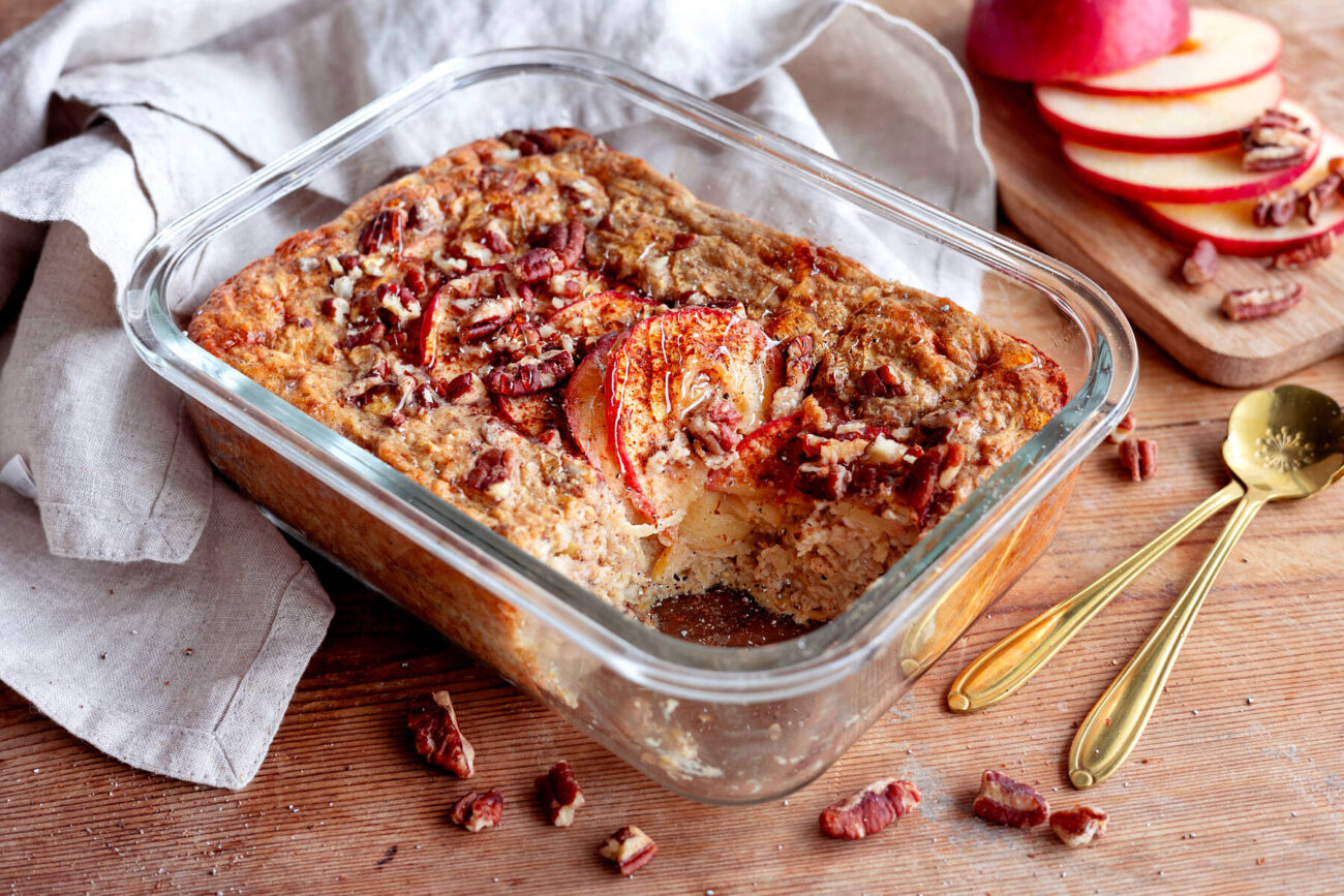 Baked oats äppelkaka