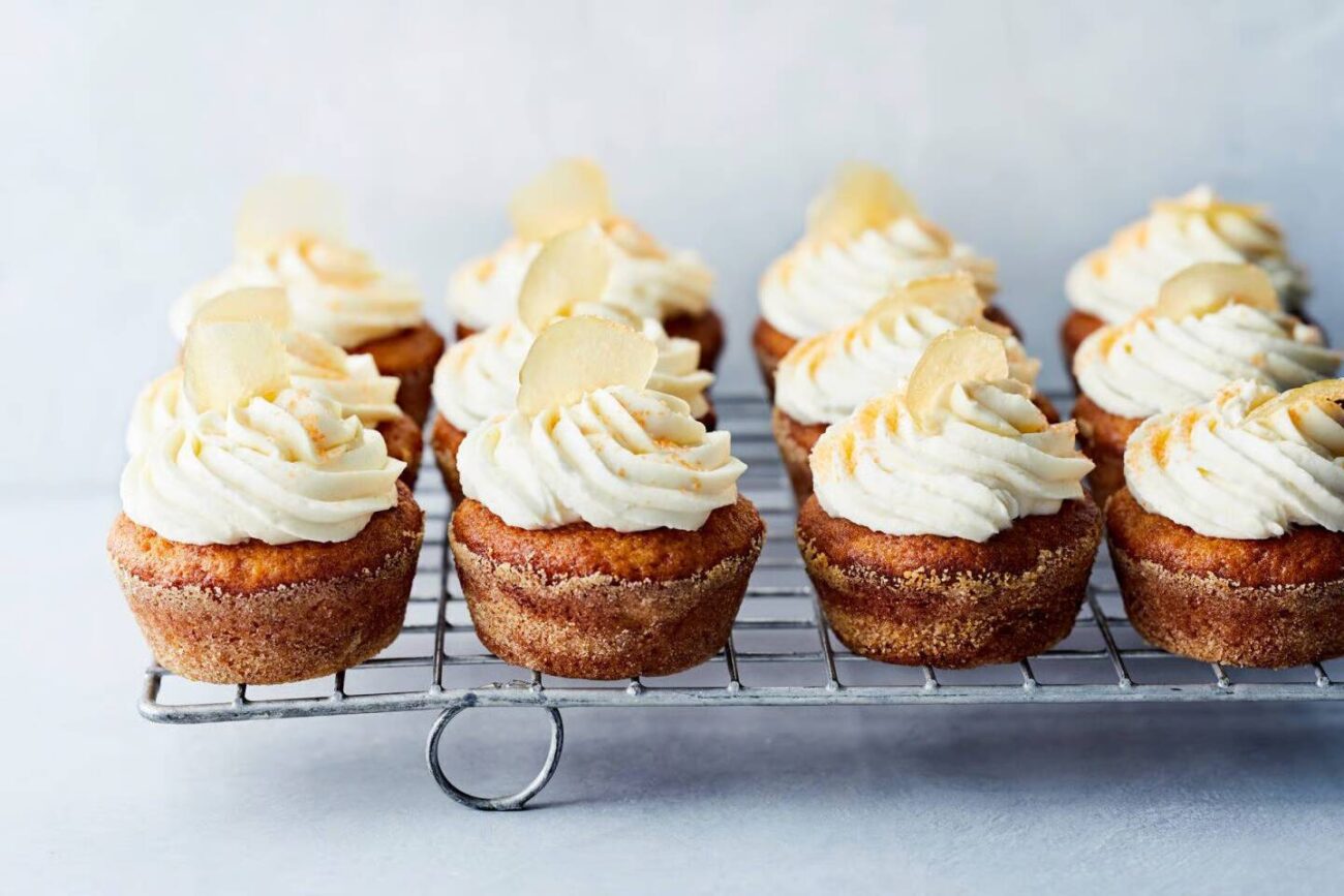 Morotskakemuffins med cream cheese-frosting