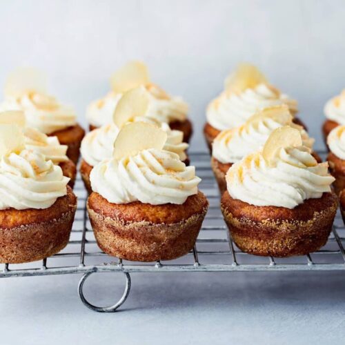 Morotskakemuffins med cream cheese-frosting