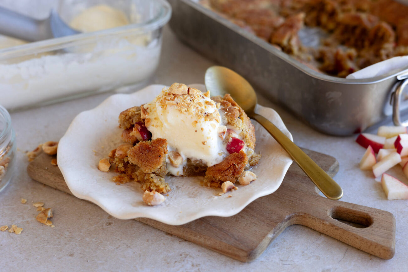 Scoopable cookie med yoghurtglass
