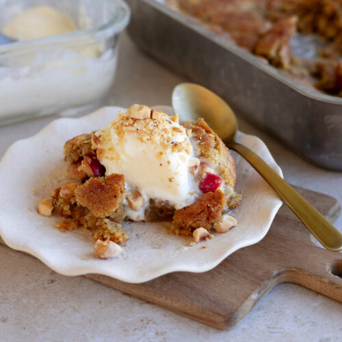 Scoopable cookie med yoghurtglass