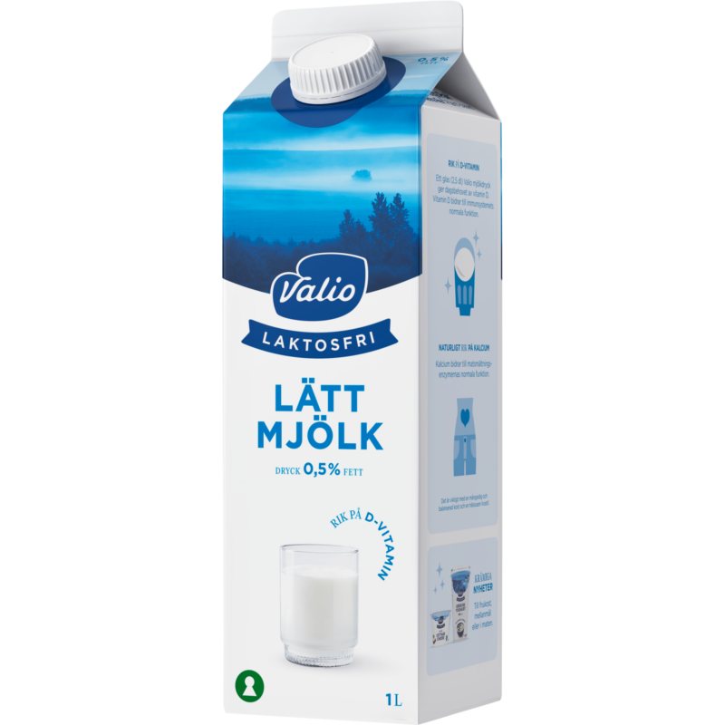 Valio Laktosfri lättmjölkdryck 0,5% 1 L