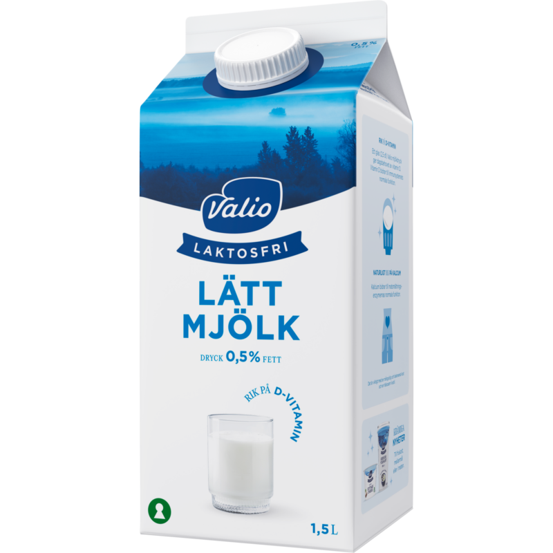 Valio Laktosfri lättmjölkdryck 0,5% 1,5 L
