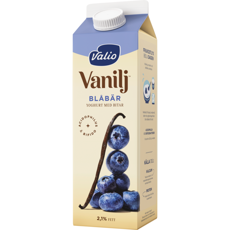 Valio Vanilj™ yoghurt blåbär 1000 g