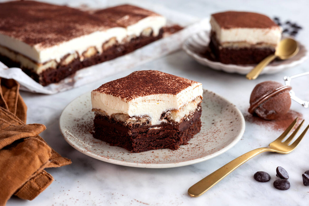 Tiramisubrownie med choklad