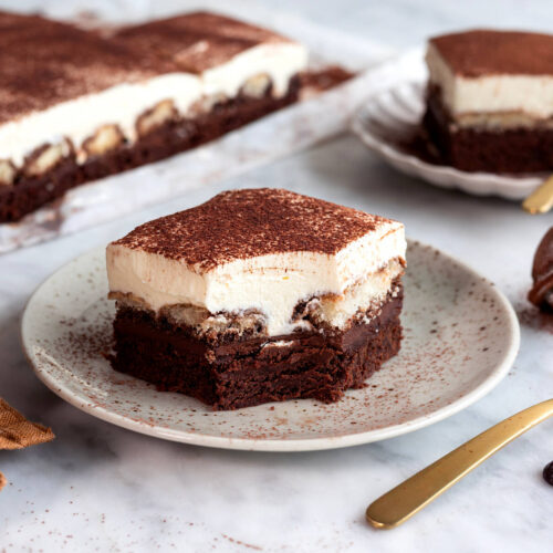 Tiramisubrownie med choklad