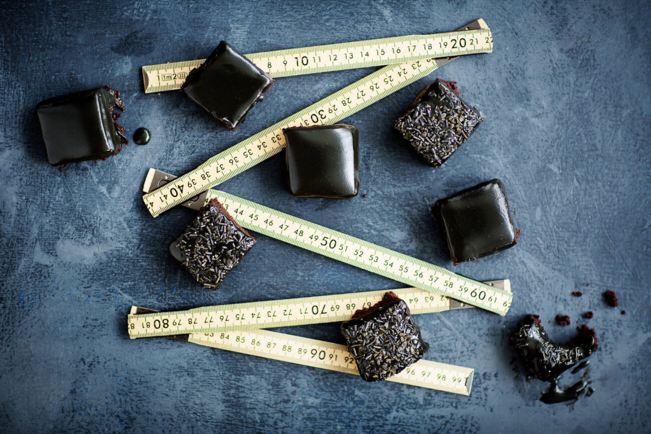 Chokladrutor med salmiaktopping