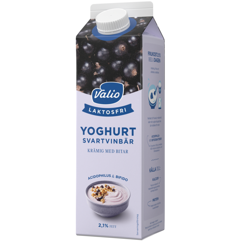 Valio Laktosfri yoghurt svartvinbär 1000 g