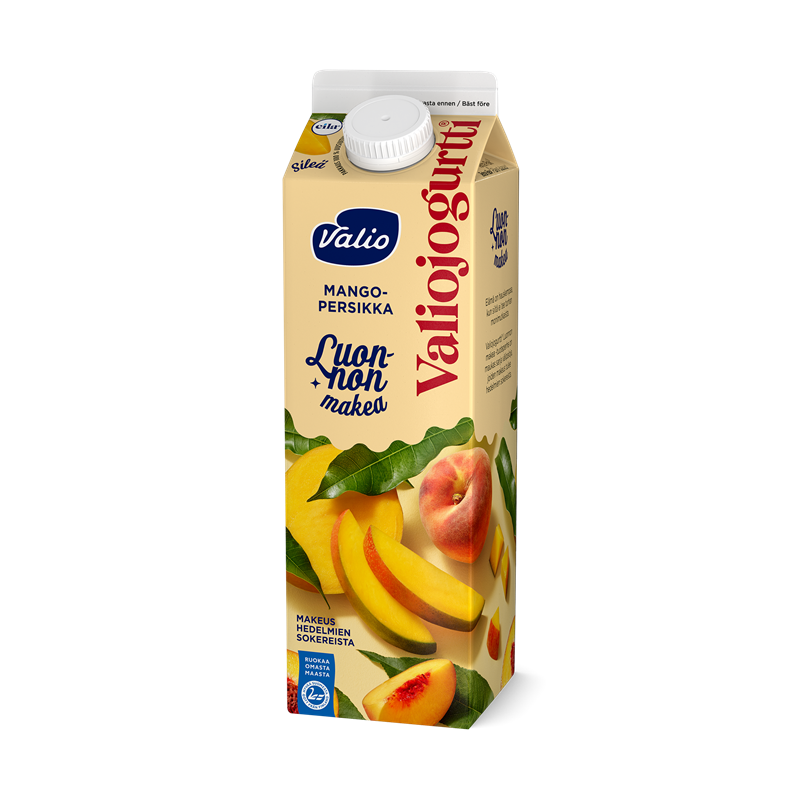 Valiojogurtti® Luonnon makea 1 kg mango-persikka laktoositon
