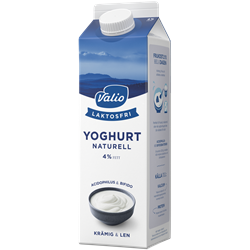 Valio Laktosfri yoghurt naturell 4% 1000 g