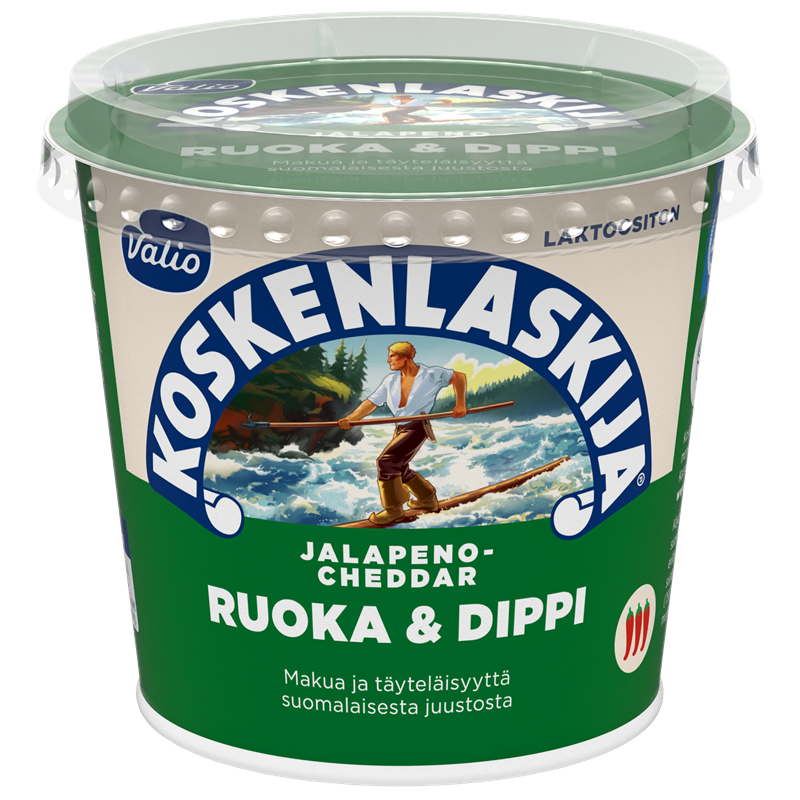 Valio Koskenlaskija® Ruoka & Dippi jalapeno-cheddar laktoositon e250 g