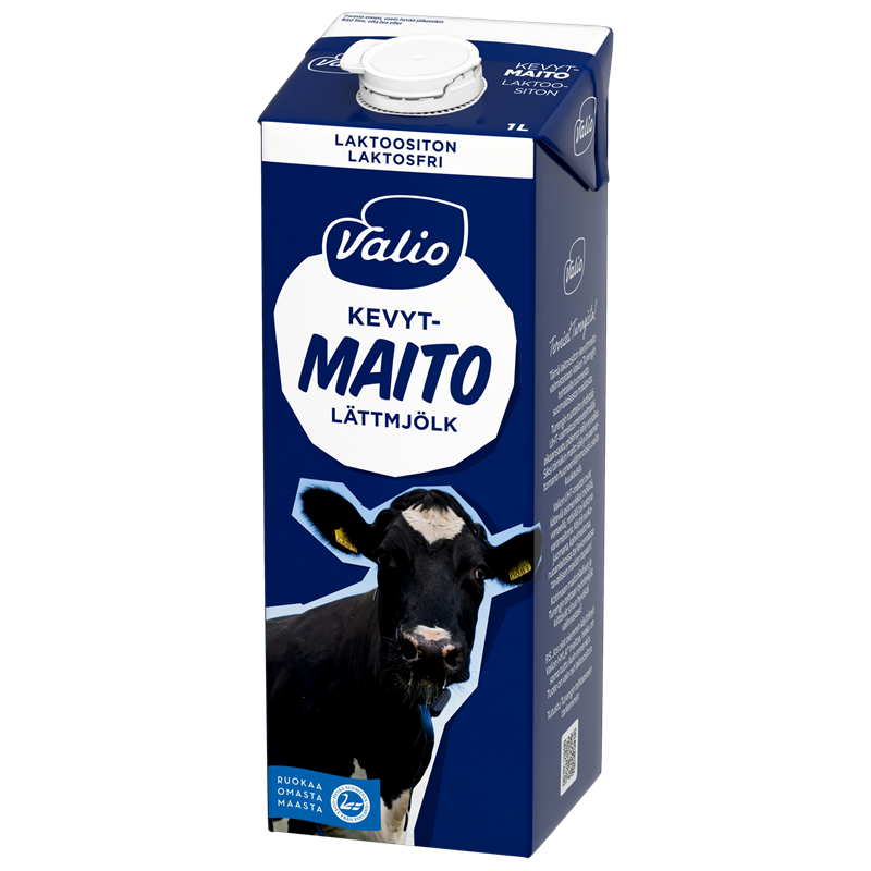 Valio kevytmaito 1 l laktoositon UHT