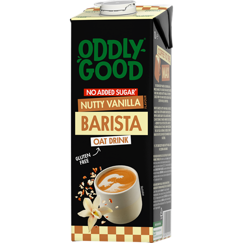 Oddlygood® Barista kaurajuoma 1 l nutty vanilla ei lisättyä sokeria UHT gluteeniton