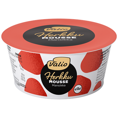 Valio Herkku mousse mansikka laktoositon 100 g