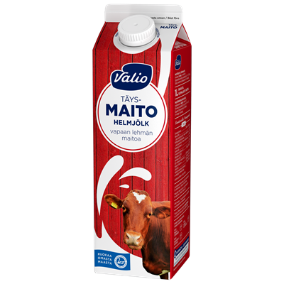 Valio vapaan lehmän täysmaito 1 l