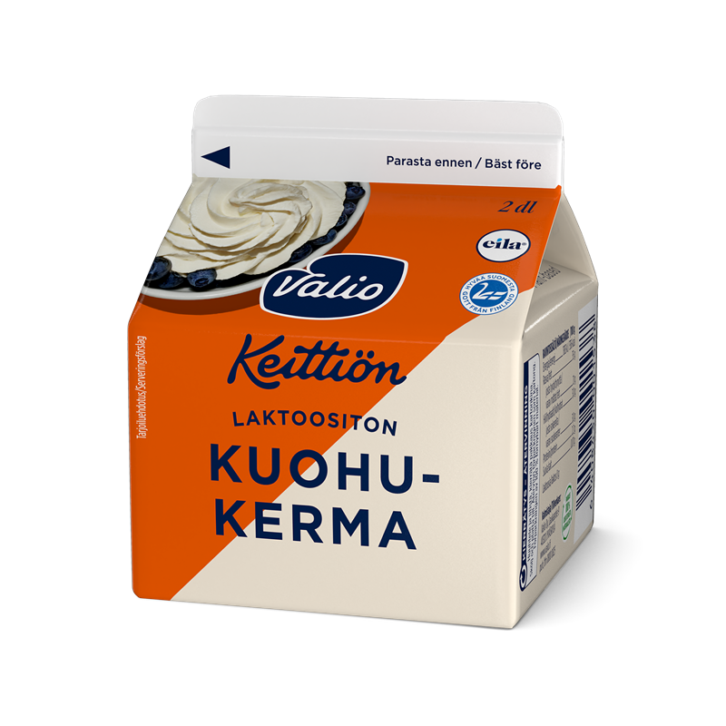 Valio Keittiön kuohukerma laktoositon 2 dl