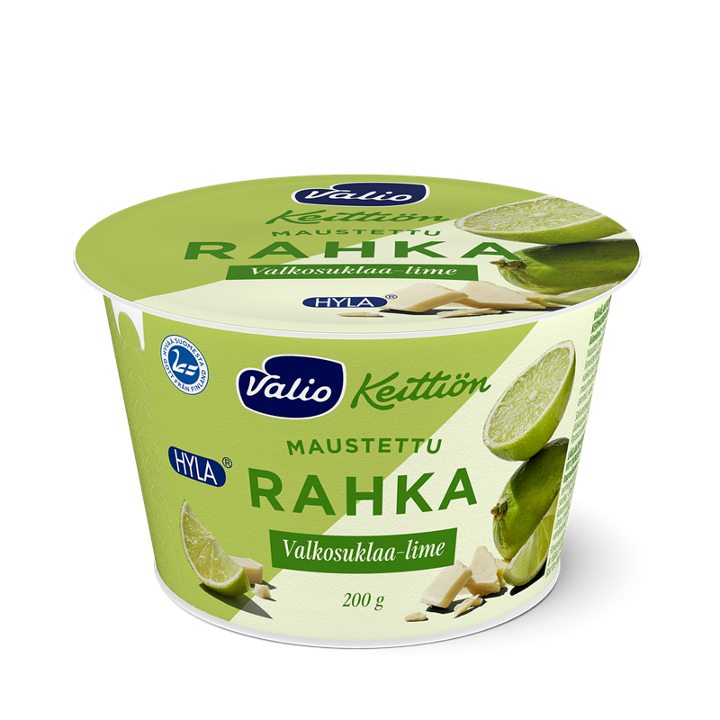 Valio Keittiön maustettu rahka 200 g valkosuklaa-lime vähälaktoosinen