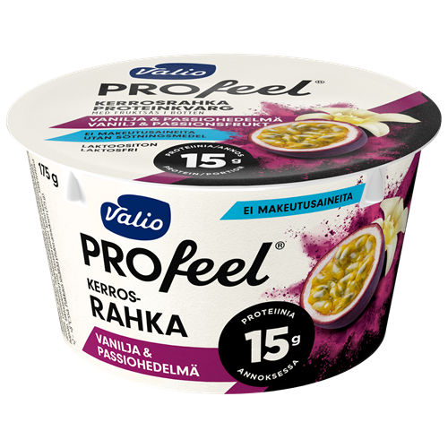 Valio PROfeel® kerrosrahka 175 g vanilja & passiohedelmä laktoositon