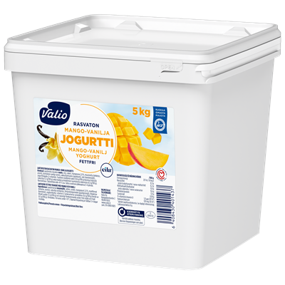 Valio jogurtti mango-vanilja rasvaton laktoositon 5 kg