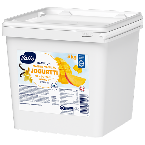 Valio jogurtti mango-vanilja rasvaton laktoositon 5 kg