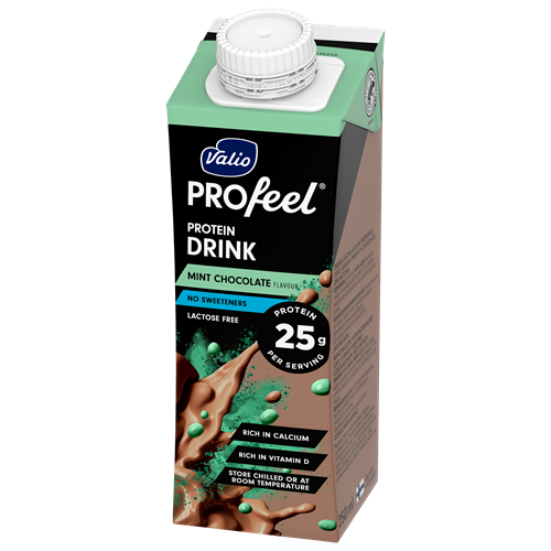 Valio PROfeel® proteiinijuoma minttukaakao 250 ml UHT laktoositon
