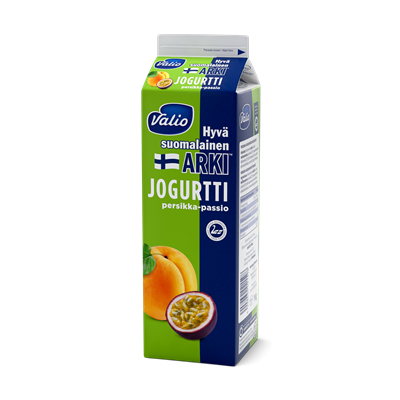 Valio Hyvä suomalainen Arki® jogurtti 1 kg persikka-passio