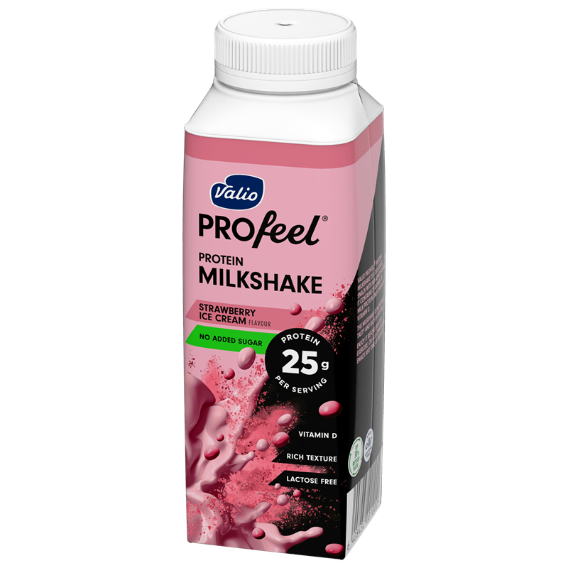 Протеиновый коктейль Valio PROfeel®️ со вкусом клубничного мороженого