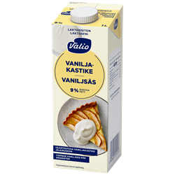 Valio vaahtoutuva vaniljakastike 9 % UHT laktoositon 1 l
