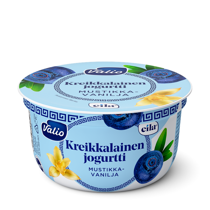 Valio kreikkalainen jogurtti mustikka-vanilja laktoositon 150 g