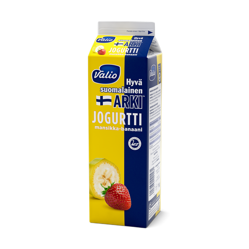 Valio Hyvä suomalainen Arki® jogurtti mansikka-banaani 1 kg