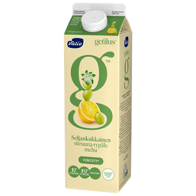 Valio Gefilus® sitruuna-rypälemehu 1 l seljankukkainen+magnesium