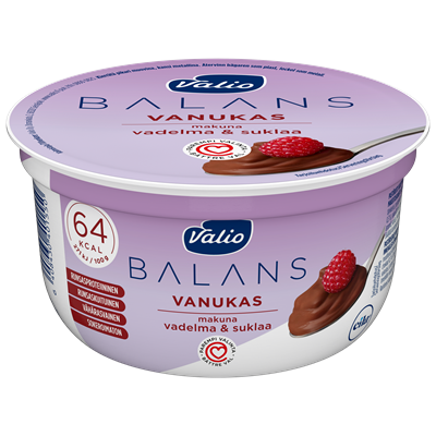 Valio Balans vanukas vadelma-suklaa laktoositon 150 g