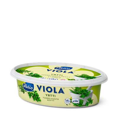 Valio Viola® kevyt e200 g yrtti tuorejuusto laktoositon