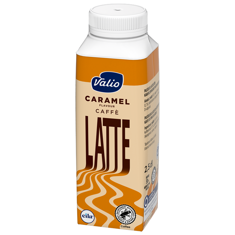 Valio Latte caramel maitokahvijuoma 2,5 dl laktoositon
