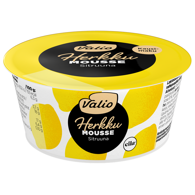 Valio Herkku mousse sitruuna laktoositon kausimaku 100 g
