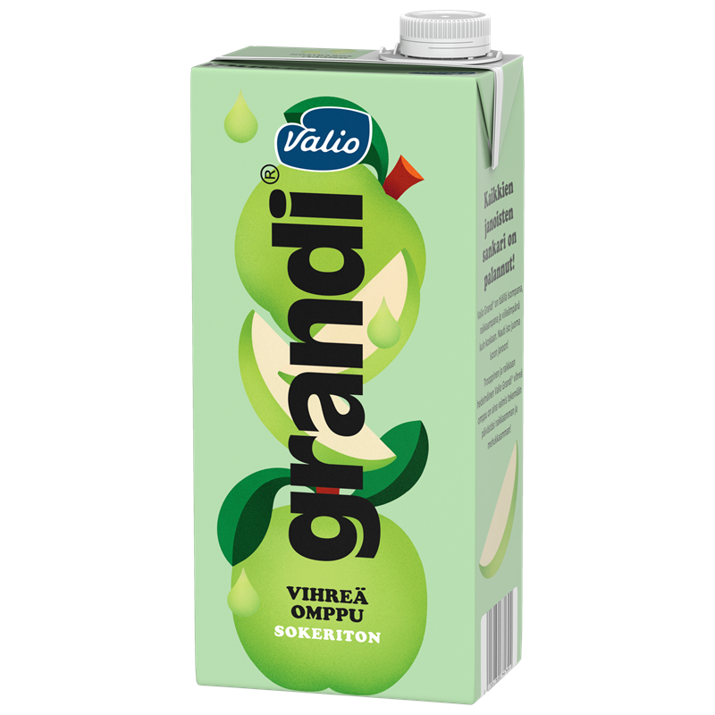 Valio Grandi® vihreä omppu sokeriton mehujuoma 1 l