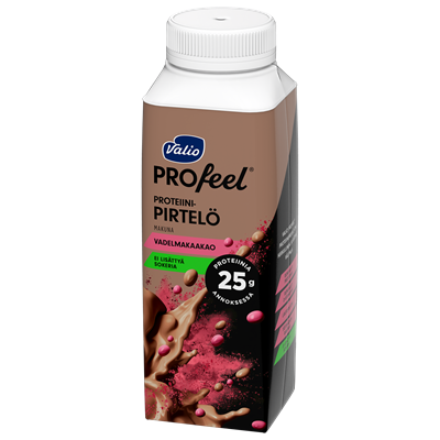 Valio PROfeel® proteiinipirtelö 2,5 dl vadelmakaakao laktoositon