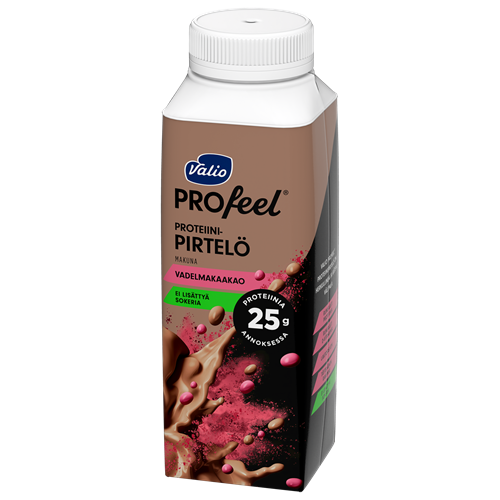 Valio PROfeel® proteiinipirtelö 2,5 dl vadelmakaakao laktoositon