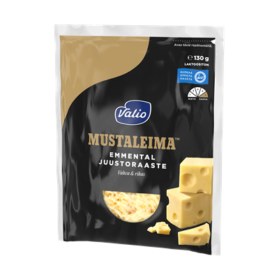 Valio Mustaleima™ emmental juustoraaste e130 g