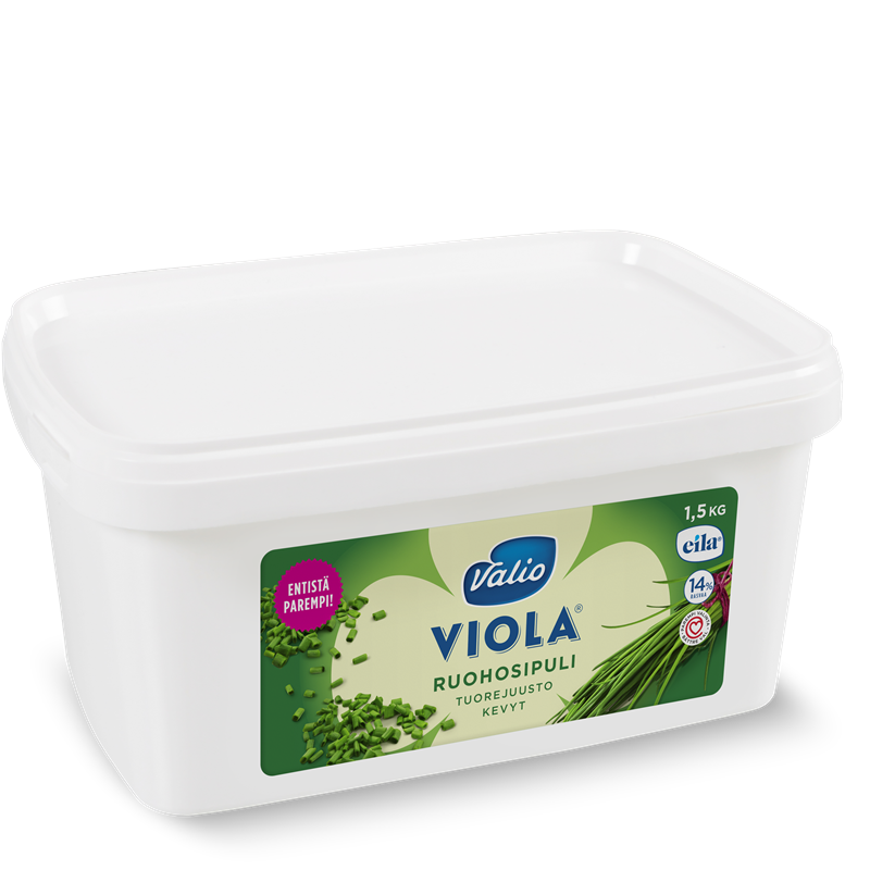 Valio Viola® ruohosipuli tuorejuusto laktoositon 1,5 kg