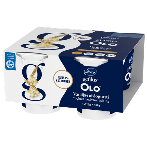 Valio Gefilus® OLO™ jogurtti vanilja-ruis laktoositon 4x125 g