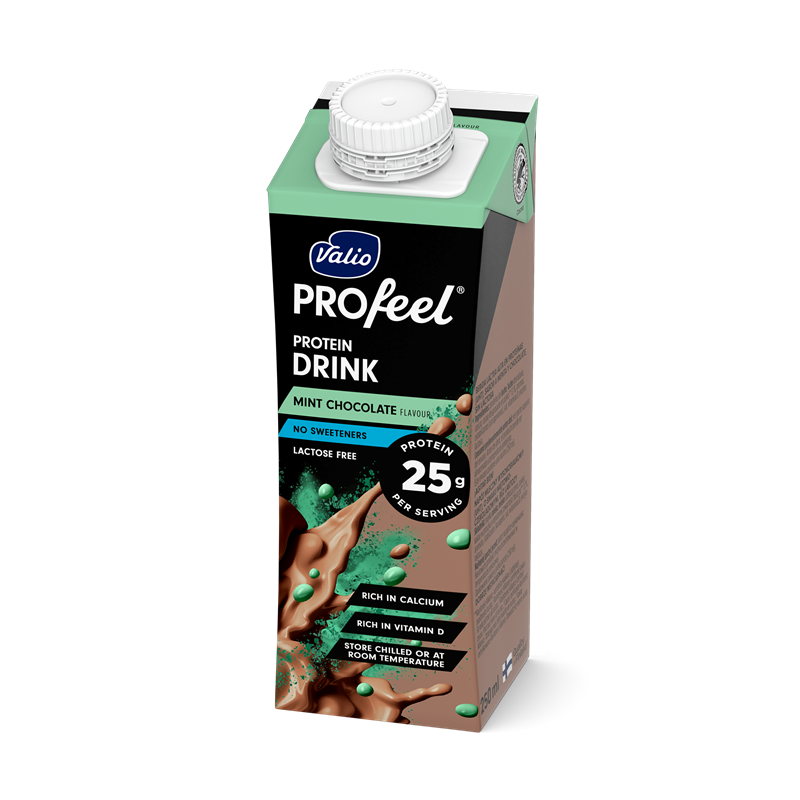 Valio PROfeel® proteiinijuoma minttukaakao 250 ml UHT laktoositon