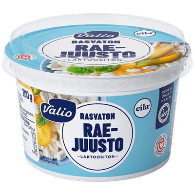 Valio raejuusto rasvaton laktoositon 200 g