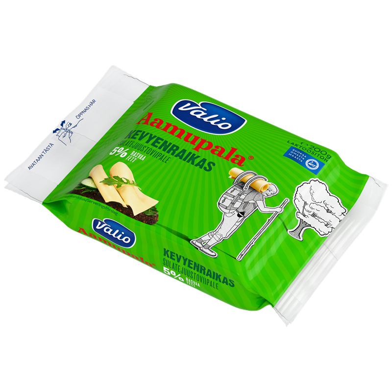 Valio Aamupala® kevyenraikas 5 % sulatejuustoviipale laktoositon e200 g