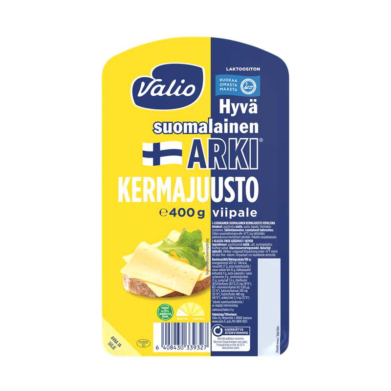 Valio Hyvä suomalainen Arki® kermajuustoviipale e400 g