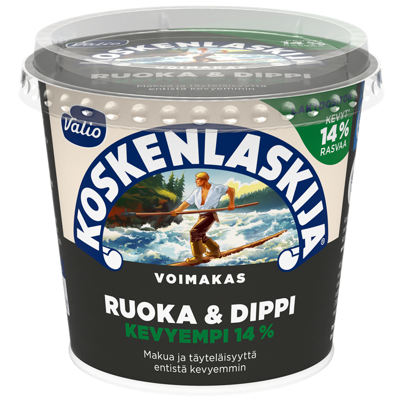 Valio Koskenlaskija® Ruoka & Dippi voimakas 14 % laktoositon e250 g