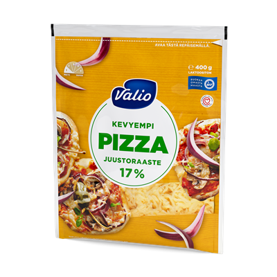 Valio kevyempi pizza 17 % juustoraaste e400 g