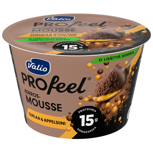 Valio PROfeel® kerrosmousse 150 g suklaa & appelsiini laktoositon